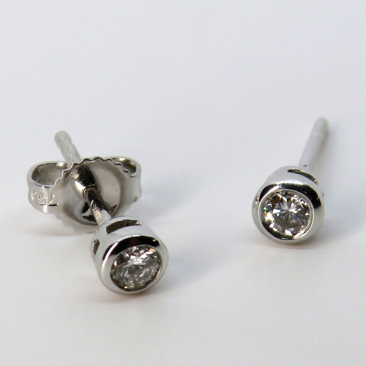 PENDIENTES MUJER ORO 18K BLANCO Y DIAMANTE 123BT