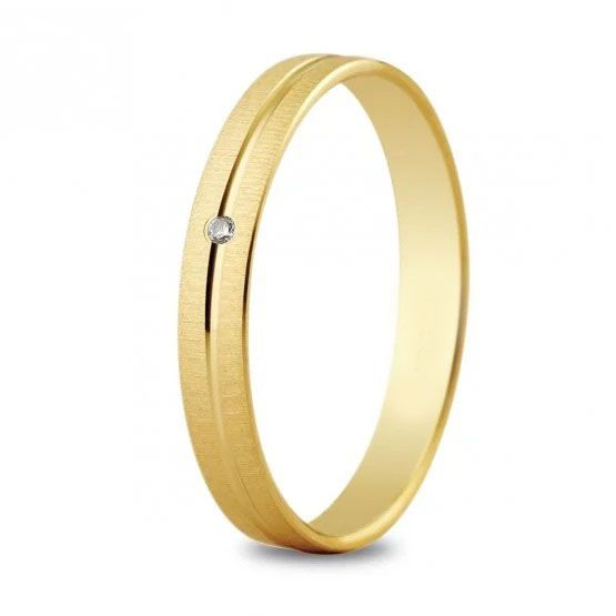 ALIANZA ORO 18K PLANA 5MM DIAMANTE 611BT