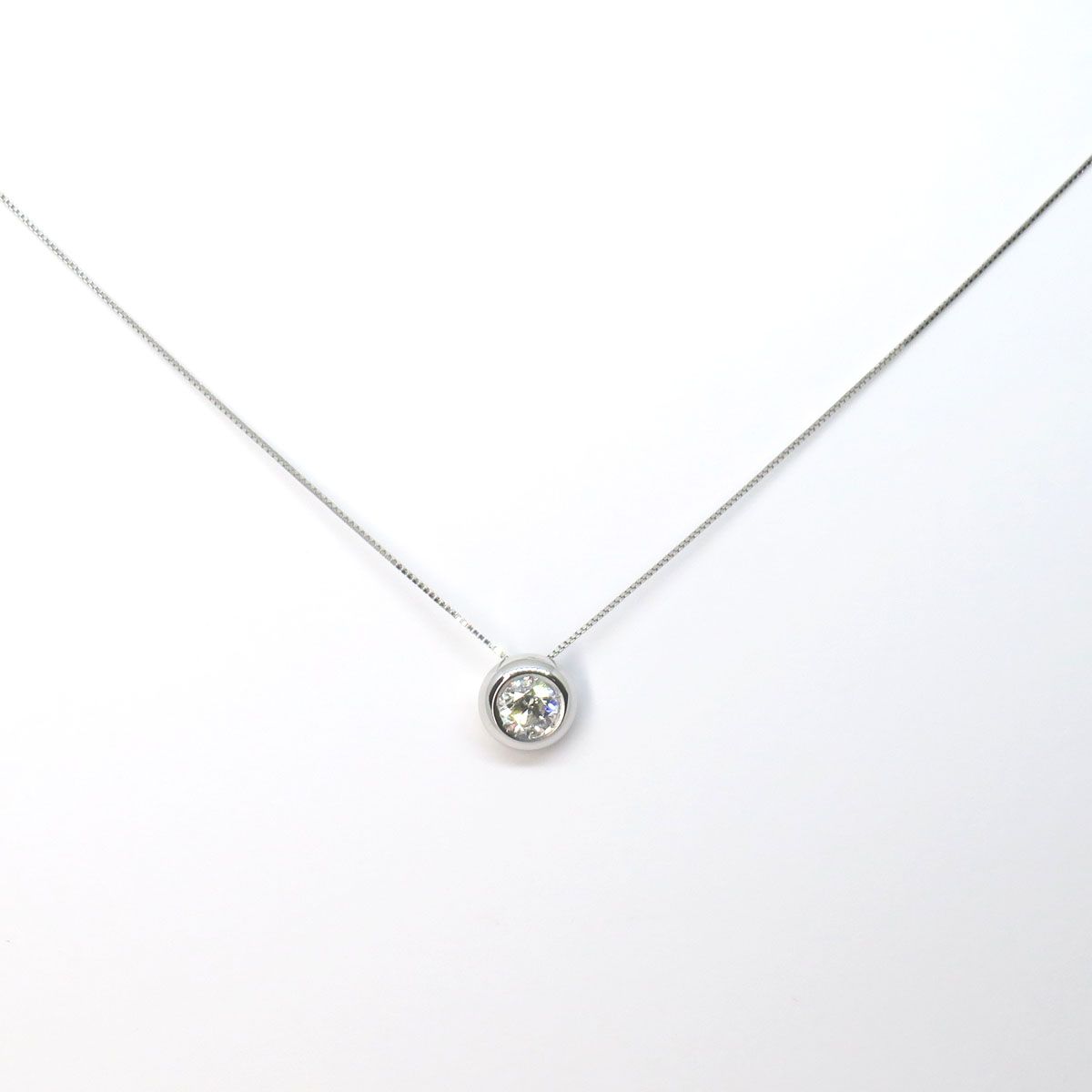 CADENA MUJER ORO BLANCO CON DIAMANTE 218-534-17BT