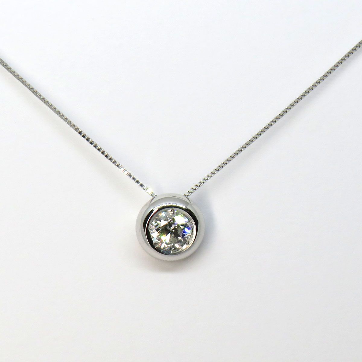 CADENA MUJER ORO BLANCO CON DIAMANTE 218-534-52BT