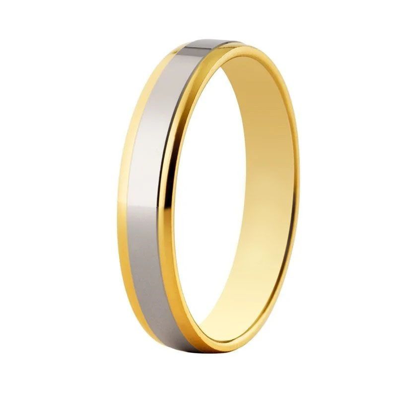 ALIANZA ORO 18K PLANA BICOLOR 028-158B