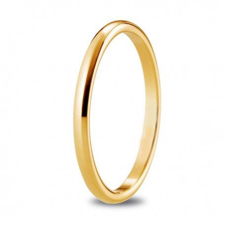 ALIANZA ORO 18K MEDIA CAÑA 3,5MM 