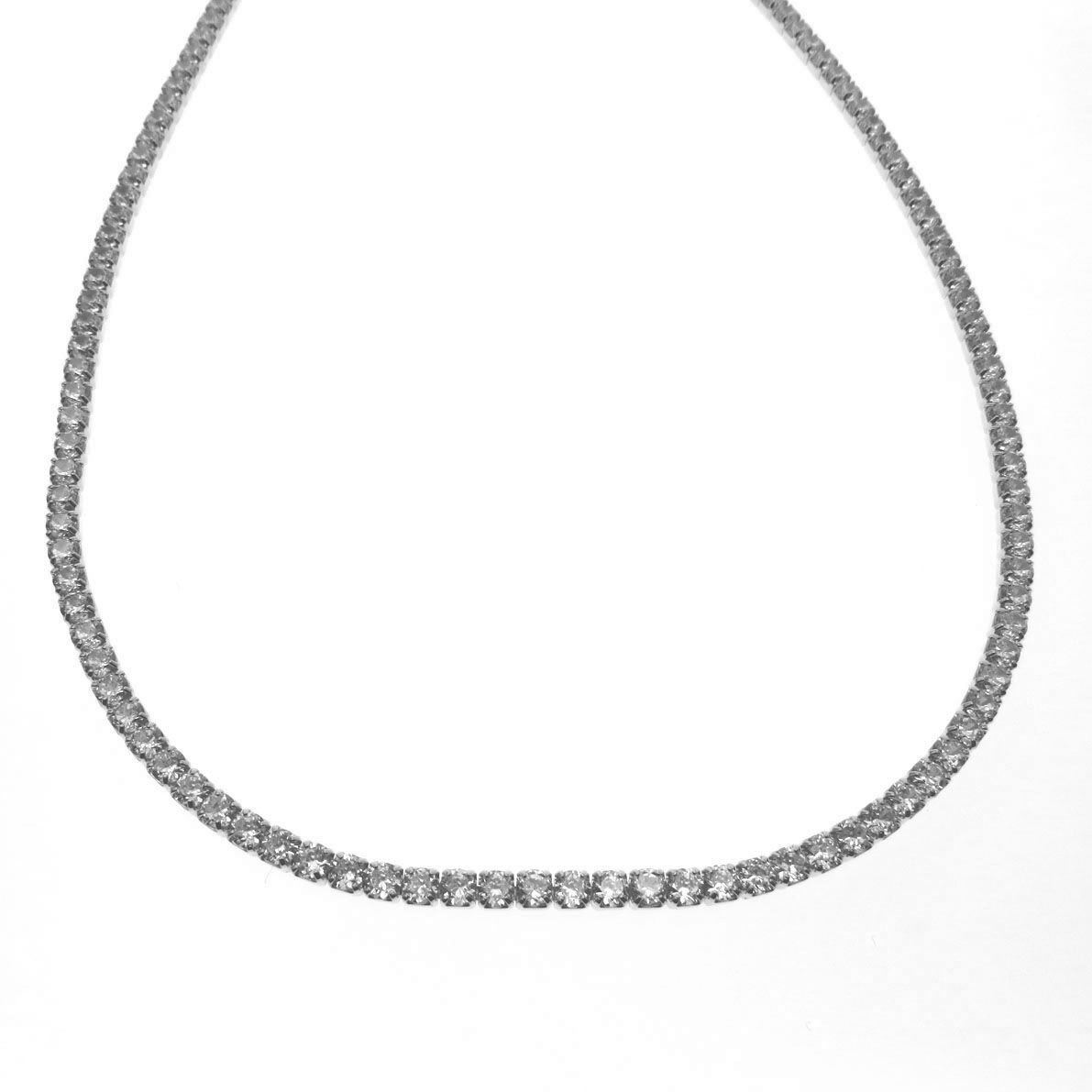 COLLAR MUJER PLATA LEY 925 Y CIRCONITAS 30PC