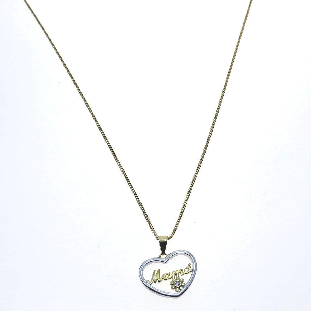 COLLAR MUJER PLATA LEY 925 CORAZON 