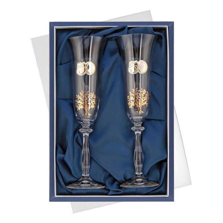 ESTUCHE JUEGO DE COPAS DE CHAMPAGNE 50 ANIVERSARIO GA4307C