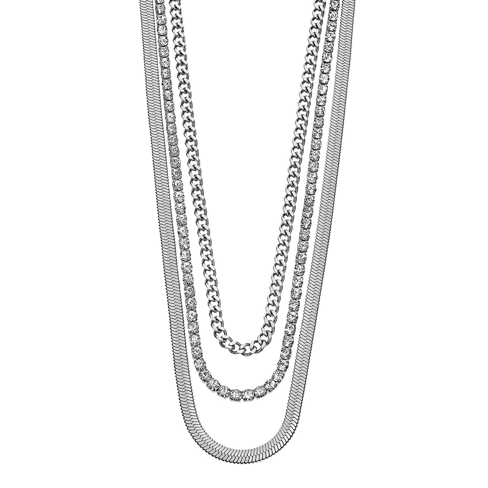 COLLAR MUJER LOTUS ACERO Y CIRCONITAS LS2342-1/1